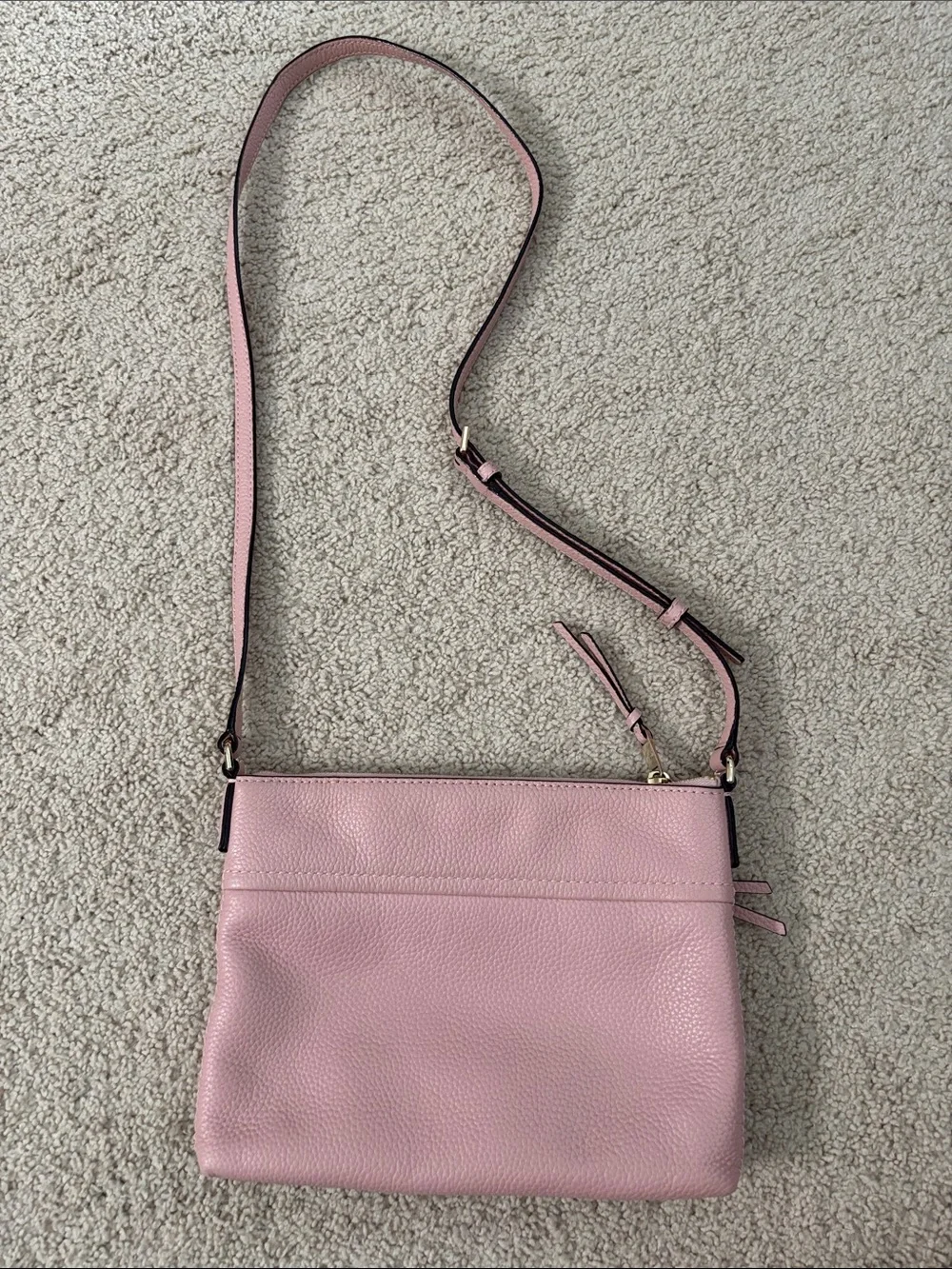 kate spade Pebbled Leather Crossbody in Light Pink